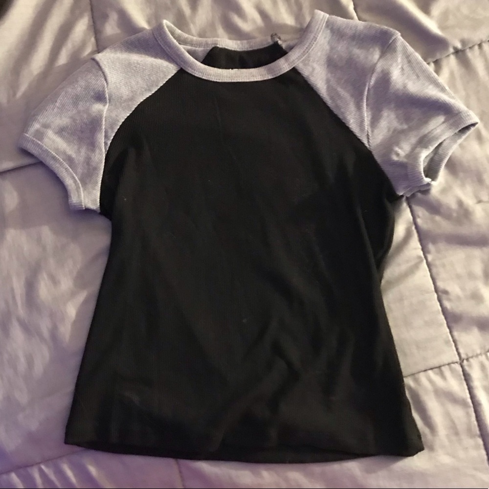Black and Grey crop top